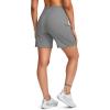 G Gradual Women’s 7”/9″ Bermuda Long Shorts with Pockets High Waisted Athletic Knee Length Shorts for Women Walking(Light Grey)