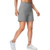 G Gradual Women’s 7”/9″ Bermuda Long Shorts with Pockets High Waisted Athletic Knee Length Shorts for Women Walking(Light Grey)