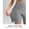 G Gradual Women’s 7”/9″ Bermuda Long Shorts with Pockets High Waisted Athletic Knee Length Shorts for Women Walking(Light Grey)