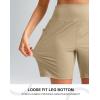 G Gradual Women’s 7”/9″ Bermuda Long Shorts with Pockets High Waisted Athletic Knee Length Shorts for Women Walking(Light Khaki)