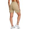 G Gradual Women’s 7”/9″ Bermuda Long Shorts with Pockets High Waisted Athletic Knee Length Shorts for Women Walking(Light Khaki)