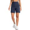 G Gradual Women’s 7”/9″ Bermuda Long Shorts with Pockets High Waisted Athletic Knee Length Shorts for Women Walking(Navy)