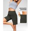 G Gradual Women’s 7”/9″ Bermuda Long Shorts with Pockets High Waisted Athletic Knee Length Shorts for Women Walking(Olive)