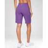 G Gradual Women’s 7”/9″ Bermuda Long Shorts with Pockets High Waisted Athletic Knee Length Shorts for Women Walking(Purple)