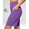 G Gradual Women’s 7”/9″ Bermuda Long Shorts with Pockets High Waisted Athletic Knee Length Shorts for Women Walking(Purple)