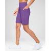 G Gradual Women’s 7”/9″ Bermuda Long Shorts with Pockets High Waisted Athletic Knee Length Shorts for Women Walking(Purple)