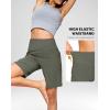 G Gradual Women’s 7”/9″ Bermuda Long Shorts with Pockets High Waisted Athletic Knee Length Shorts for Women Walking(Sage Green)