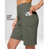 G Gradual Women’s 7”/9″ Bermuda Long Shorts with Pockets High Waisted Athletic Knee Length Shorts for Women Walking(Sage Green)