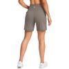 G Gradual Women’s 7”/9″ Bermuda Long Shorts with Pockets High Waisted Athletic Knee Length Shorts for Women Walking(Taupe)