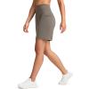 G Gradual Women’s 7”/9″ Bermuda Long Shorts with Pockets High Waisted Athletic Knee Length Shorts for Women Walking(Taupe)