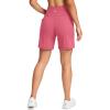 G Gradual Women’s 7”/9″ Bermuda Long Shorts with Pockets High Waisted Athletic Knee Length Shorts for Women Walking(Velvet Dust)