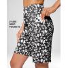 G Gradual Women’s 7”/9″ Bermuda Long Shorts with Pockets High Waisted Athletic Knee Length Shorts for Women Walking(White Flower)