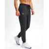 G Gradual Men’s Sweatpants with Zipper Pockets Stretch Tapered Joggers Quick Dry Athletic Workout Gym Pants for Men(Black Heather)