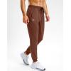 G Gradual Men’s Sweatpants with Zipper Pockets Stretch Tapered Joggers Quick Dry Athletic Workout Gym Pants for Men(Brick Heather)