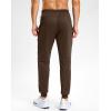 G Gradual Men’s Sweatpants with Zipper Pockets Stretch Tapered Joggers Quick Dry Athletic Workout Gym Pants for Men(Brown Heather)