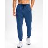 G Gradual Men’s Sweatpants with Zipper Pockets Stretch Tapered Joggers Quick Dry Athletic Workout Gym Pants for Men(Dark Blue Heather)