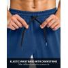G Gradual Men’s Sweatpants with Zipper Pockets Stretch Tapered Joggers Quick Dry Athletic Workout Gym Pants for Men(Dark Blue Heather)