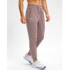 G Gradual Men’s Sweatpants with Zipper Pockets Stretch Tapered Joggers Quick Dry Athletic Workout Gym Pants for Men(Dark Pink Heather)