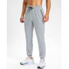 G Gradual Men’s Sweatpants with Zipper Pockets Stretch Tapered Joggers Quick Dry Athletic Workout Gym Pants for Men(Light Grey Heather)