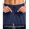 G Gradual Men’s Sweatpants with Zipper Pockets Stretch Tapered Joggers Quick Dry Athletic Workout Gym Pants for Men(Navy Heather)