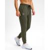 G Gradual Men’s Sweatpants with Zipper Pockets Stretch Tapered Joggers Quick Dry Athletic Workout Gym Pants for Men(Olive Heather)