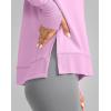 G Gradual Sweatshirt for Women Buttery Soft Yoga Tops Crewneck Modal Pullover Shirts Side Slit Thumb Holes(Pink)