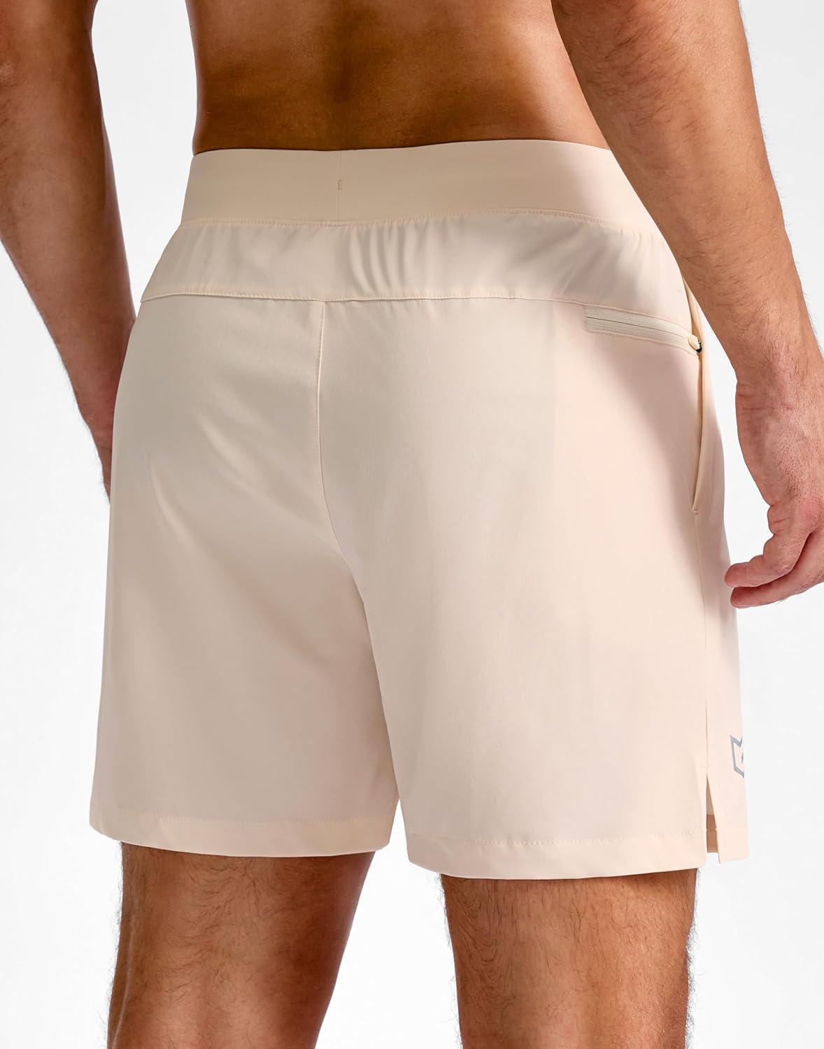 imageG Gradual Mens Athletic Running Shorts 759 Zipper Pocket Lightweight Workout Gym Quick Dry Shorts Golf Tennis HikingBeige