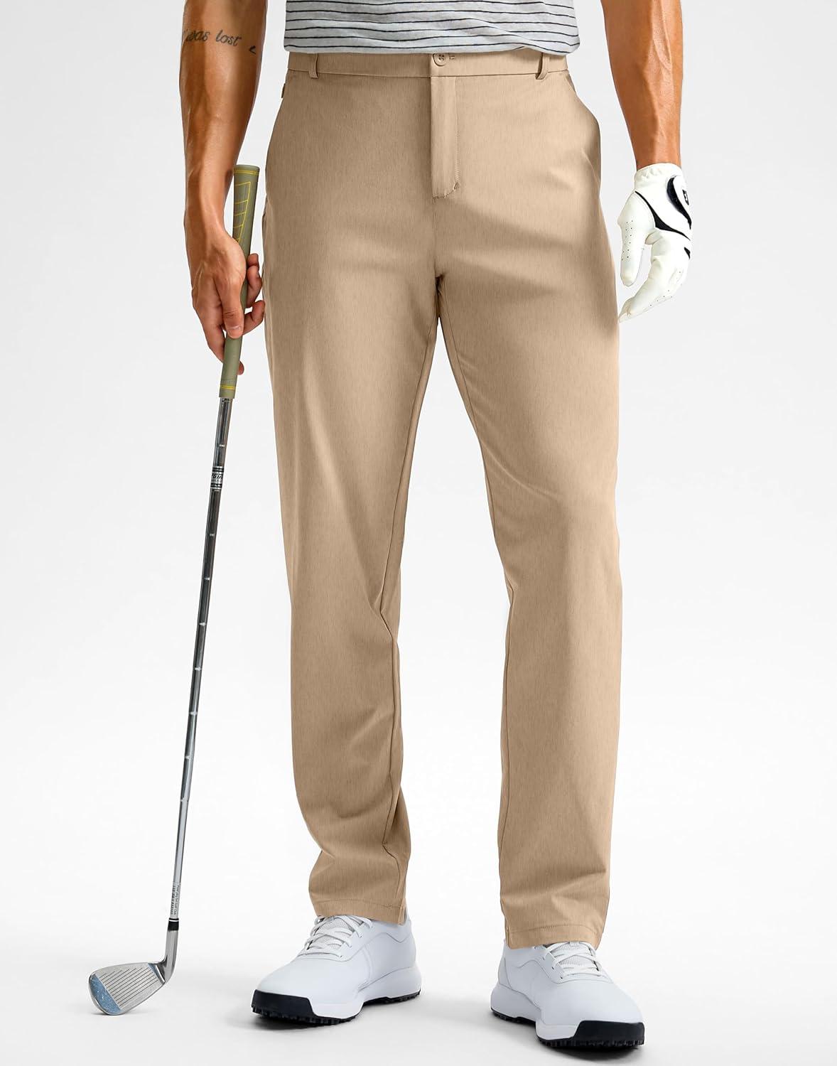 imageG Gradual Mens Golf Pants with 5 Pockets 303234 Quick Dry Lightweight Stretch Work Dress Pants Casual Slacks for MenKhaki