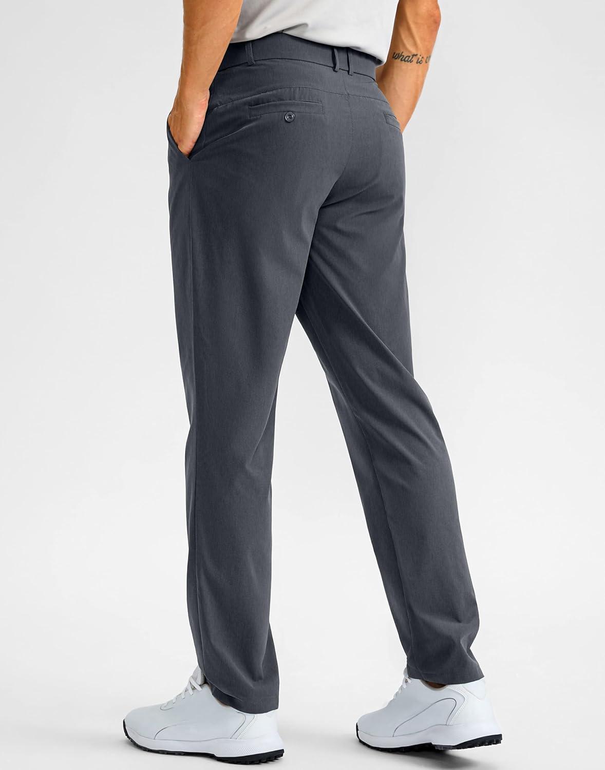 imageG Gradual Mens Golf Pants with 5 Pockets 303234 Quick Dry Lightweight Stretch Work Dress Pants Casual Slacks for MenOil Grey