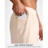 G Gradual Men’s Athletic Running Shorts 7″/5″/9″ Zipper Pocket Lightweight Workout Gym Quick Dry Shorts Golf Tennis Hiking(Beige)