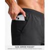 G Gradual Men’s Athletic Running Shorts 7″/5″/9″ Zipper Pocket Lightweight Workout Gym Quick Dry Shorts Golf Tennis Hiking(Black)