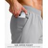 G Gradual Men’s Athletic Running Shorts 7″/5″/9″ Zipper Pocket Lightweight Workout Gym Quick Dry Shorts Golf Tennis Hiking(Bright Grey)