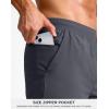 G Gradual Men’s Athletic Running Shorts 7″/5″/9″ Zipper Pocket Lightweight Workout Gym Quick Dry Shorts Golf Tennis Hiking(Dark Grey)