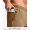 G Gradual Men’s Athletic Running Shorts 7″/5″/9″ Zipper Pocket Lightweight Workout Gym Quick Dry Shorts Golf Tennis Hiking(Dark Khaki)
