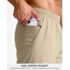 G Gradual Men’s Athletic Running Shorts 7″/5″/9″ Zipper Pocket Lightweight Workout Gym Quick Dry Shorts Golf Tennis Hiking(Khaki)