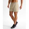 G Gradual Men’s Athletic Running Shorts 7″/5″/9″ Zipper Pocket Lightweight Workout Gym Quick Dry Shorts Golf Tennis Hiking(Khaki)