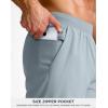 G Gradual Men’s Athletic Running Shorts 7″/5″/9″ Zipper Pocket Lightweight Workout Gym Quick Dry Shorts Golf Tennis Hiking(Light Grey)