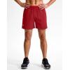 G Gradual Men’s Athletic Running Shorts 7″/5″/9″ Zipper Pocket Lightweight Workout Gym Quick Dry Shorts Golf Tennis Hiking(Red)