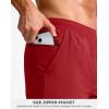 G Gradual Men’s Athletic Running Shorts 7″/5″/9″ Zipper Pocket Lightweight Workout Gym Quick Dry Shorts Golf Tennis Hiking(Red)