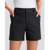 G Gradual Women’s 5″ Golf Hiking Shorts with Deep Pockets Stretchy Outdoor Womens Shorts Dressy Casual Walking Travel(Black)