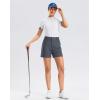 G Gradual Women’s 5″ Golf Hiking Shorts with Deep Pockets Stretchy Outdoor Womens Shorts Dressy Casual Walking Travel(Deep Grey)