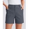 G Gradual Women’s 5″ Golf Hiking Shorts with Deep Pockets Stretchy Outdoor Womens Shorts Dressy Casual Walking Travel(Deep Grey)