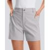 G Gradual Women’s 5″ Golf Hiking Shorts with Deep Pockets Stretchy Outdoor Womens Shorts Dressy Casual Walking Travel(Sleet)