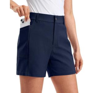 G Gradual Women’s 5″ Golf Hiking Shorts with Deep Pockets Stretchy Outdoor Womens Shorts Dressy Casual Walking Travel(Navy Blue)