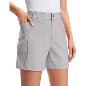 G Gradual Women’s 5″ Golf Hiking Shorts with Deep Pockets Stretchy Outdoor Womens Shorts Dressy Casual Walking Travel(Sleet)
