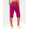 G Gradual Women’s Bermuda Long Shorts 14″ Knee Length Capris with Pockets High Waisted Athletic Casual Shorts for Women(Rose)