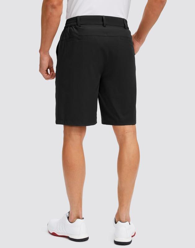 imageG Gradual Mens Golf Shorts with 5 Pockets 9 Light Weight Stretch Quick Dry Casual Dress Work Shorts for MenBlack