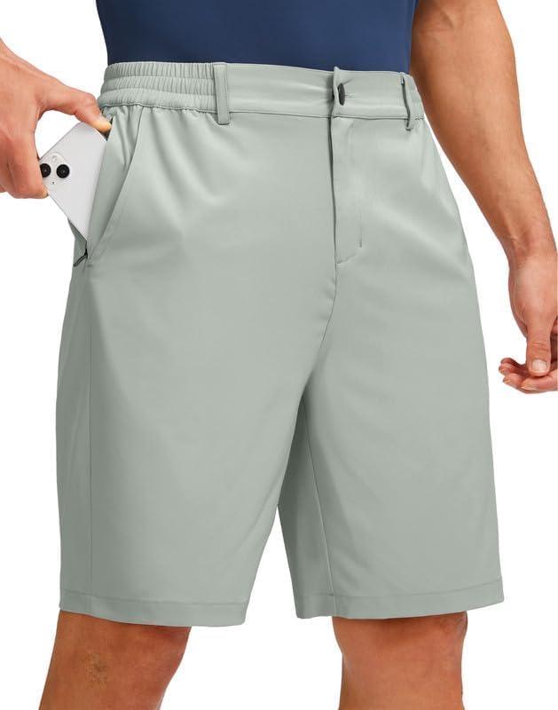 imageG Gradual Mens Golf Shorts with 5 Pockets 9 Light Weight Stretch Quick Dry Casual Dress Work Shorts for MenBright Grey