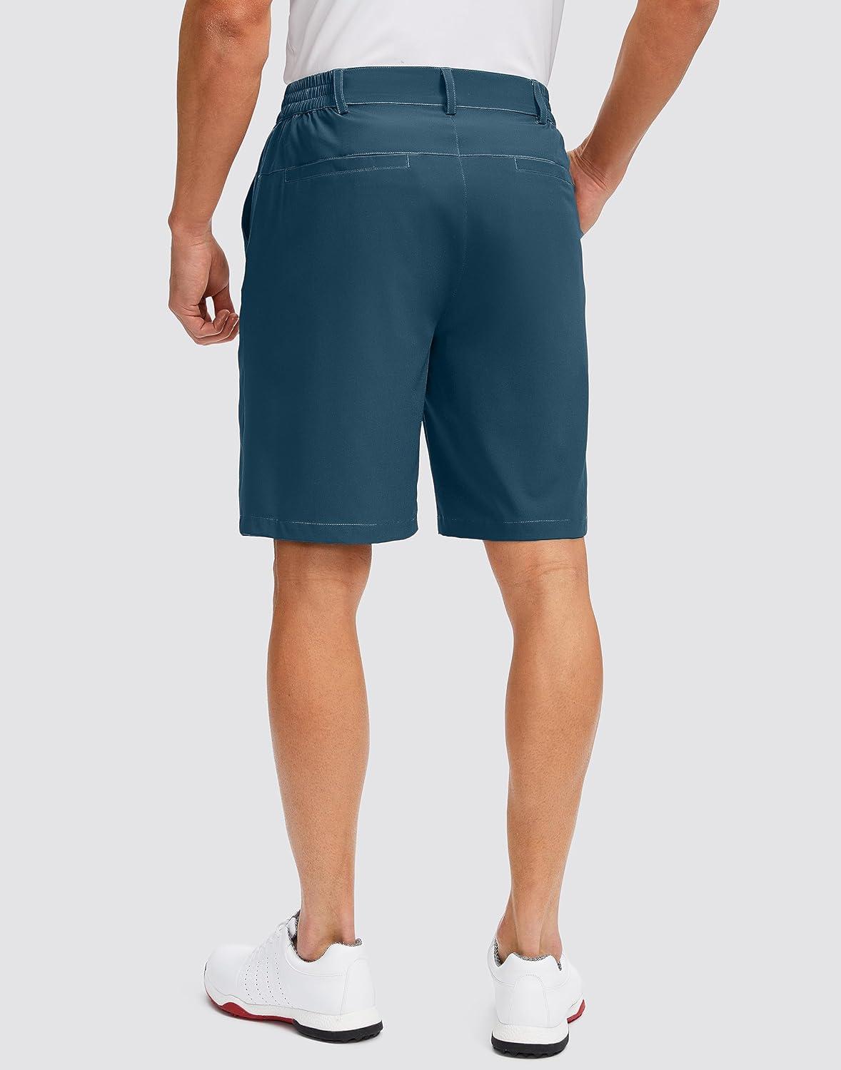 imageG Gradual Mens Golf Shorts with 5 Pockets 9 Light Weight Stretch Quick Dry Casual Dress Work Shorts for MenDusty Blue