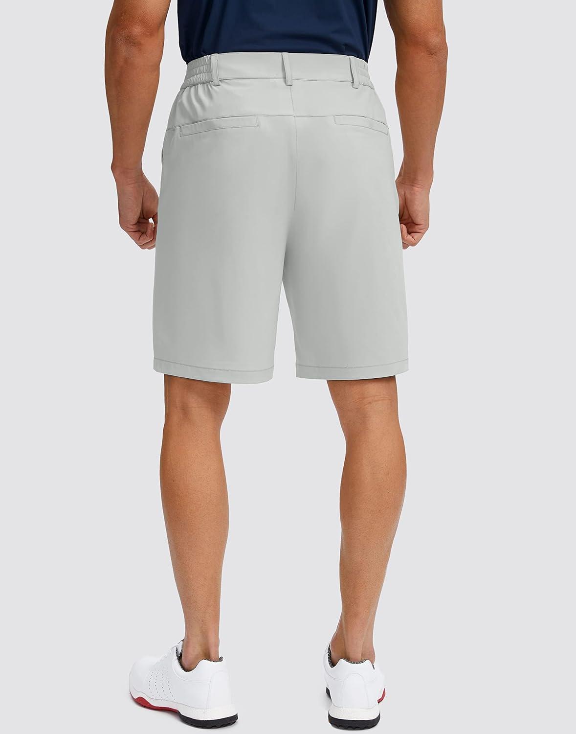 imageG Gradual Mens Golf Shorts with 5 Pockets 9 Light Weight Stretch Quick Dry Casual Dress Work Shorts for MenGlacier Grey